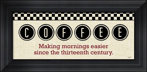 Framed Checkered Kitchen Sign I Print