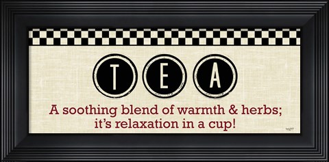 Framed Checkered Kitchen Sign IV Print