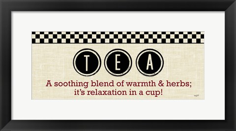 Framed Checkered Kitchen Sign IV Print