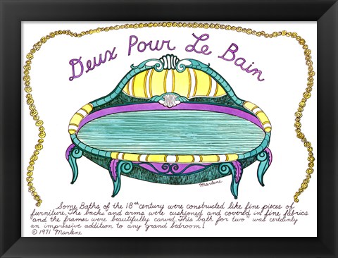 Framed Deux Pour Le Bain Print
