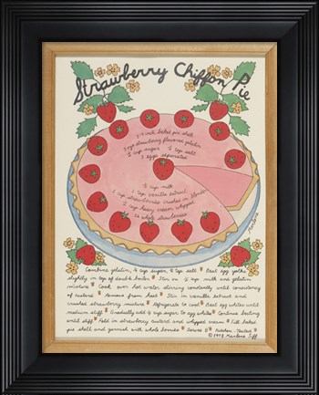 Framed Strawberry Chiffon Pie Print