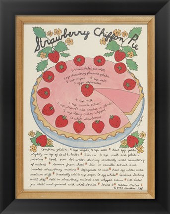 Framed Strawberry Chiffon Pie Print