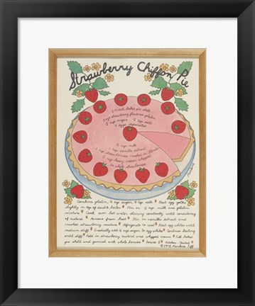 Framed Strawberry Chiffon Pie Print