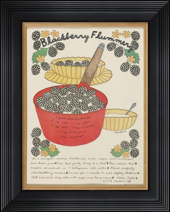 Framed Blackberry Flummery Print