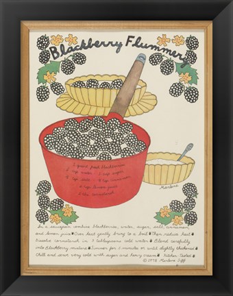 Framed Blackberry Flummery Print