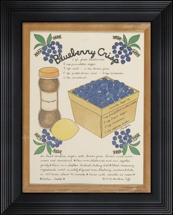 Framed Blueberry Crisp Print
