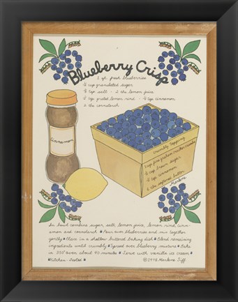 Framed Blueberry Crisp Print