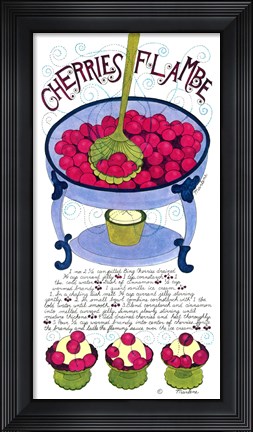 Framed Cherries Flambe Print