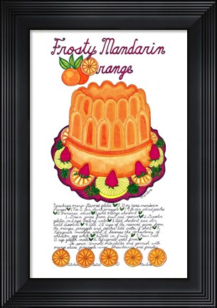 Framed Frosty Mandarin Orange Print