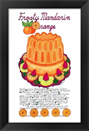 Framed Frosty Mandarin Orange Print