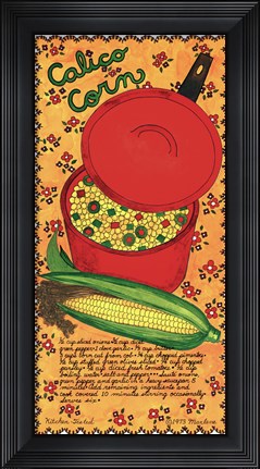 Framed Calico Corn Print