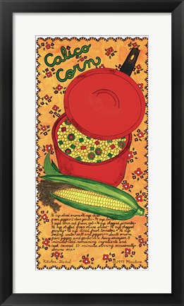 Framed Calico Corn Print