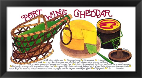 Framed Port Wine Cheddar Print