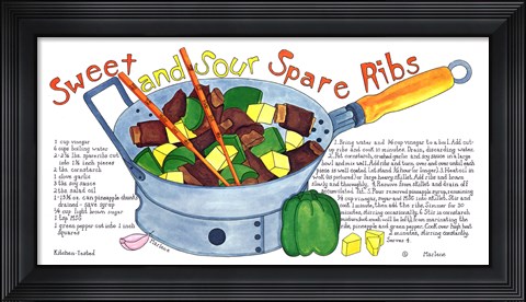 Framed Sweet and Sour Spare Ribs Print