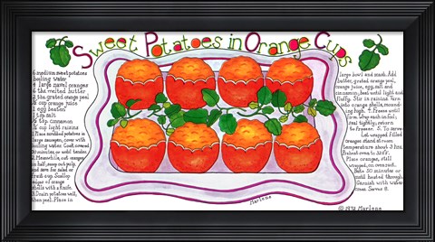 Framed Sweet Potatoes in Orange Cups Print