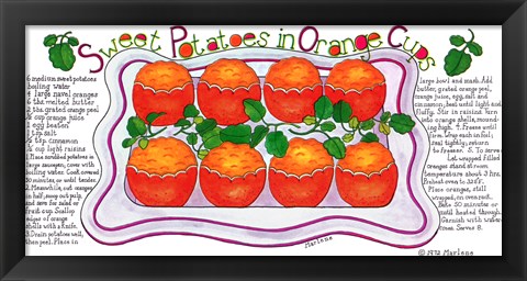 Framed Sweet Potatoes in Orange Cups Print