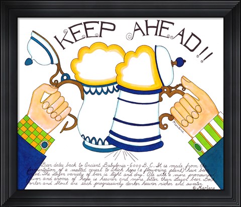 Framed Keep Ahead Print