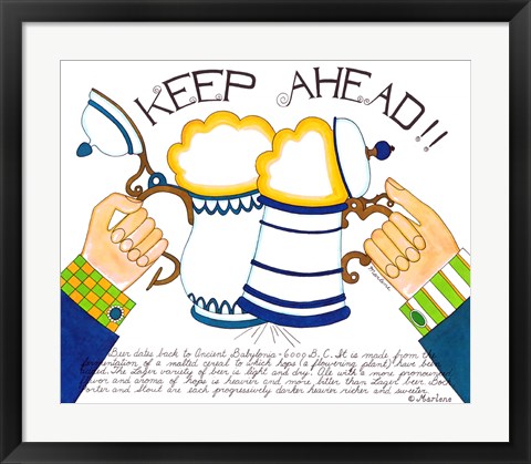 Framed Keep Ahead Print