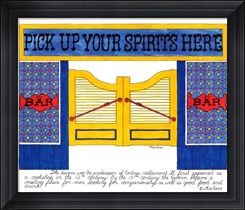 Framed Pick Up your Spirits Here Print