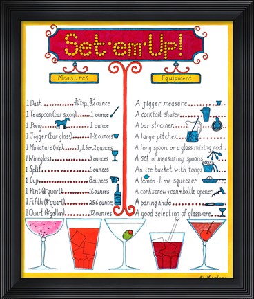 Framed Set Em Up Print