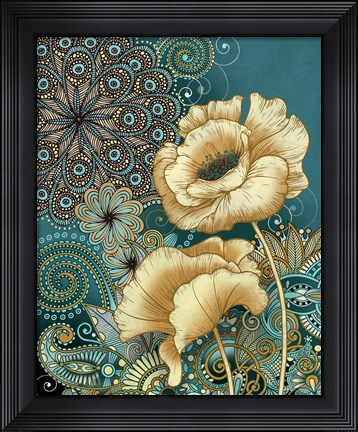 Framed Inspired Blooms II Print