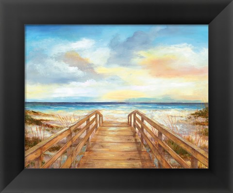 Framed Walk to the Beach Print