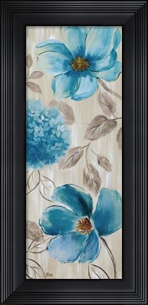Framed Blue Garden I Print