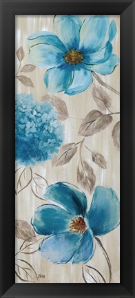 Framed Blue Garden I Print