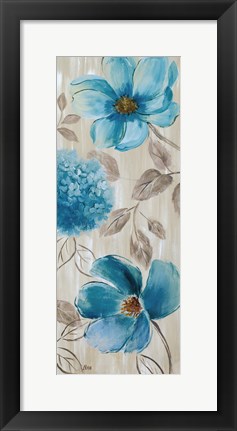 Framed Blue Garden I Print