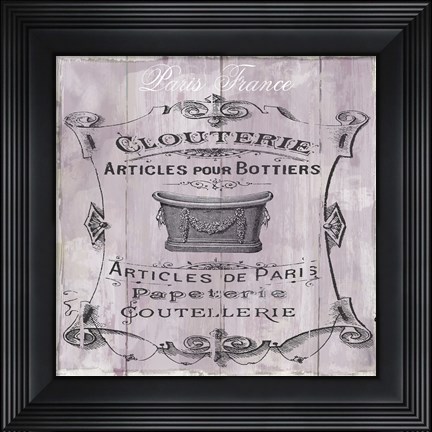 Framed French Bath Print