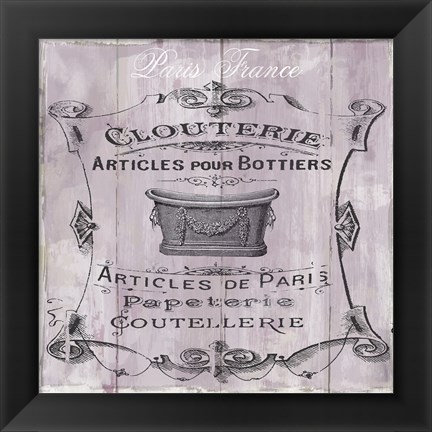 Framed French Bath Print