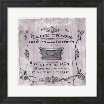 Framed French Bath Print