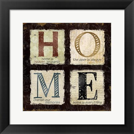 Framed Home is Heaven Print