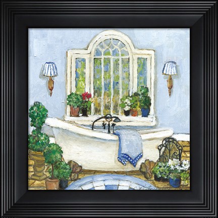 Framed Pampered Bath I Print