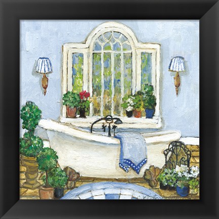 Framed Pampered Bath I Print