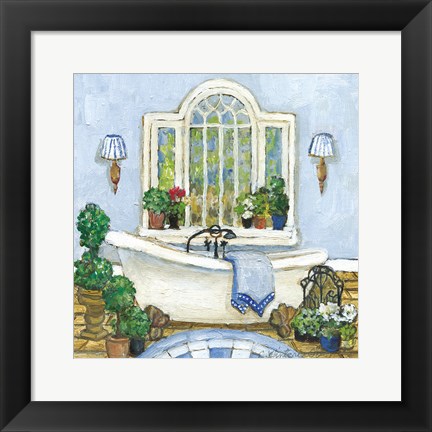 Framed Pampered Bath I Print