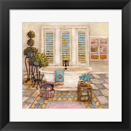 Framed Sunny Day Bath I Print