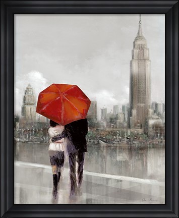 Framed Modern Couple in New York Print