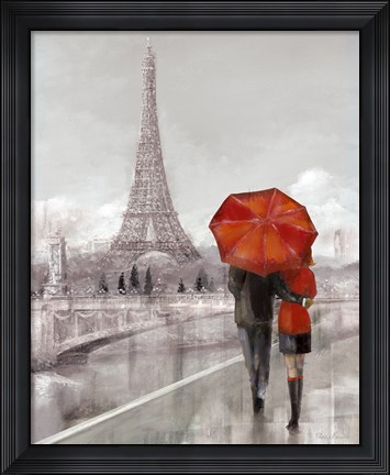 Framed Modern Couple in Paris Print