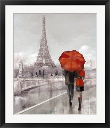 Framed Modern Couple in Paris Print