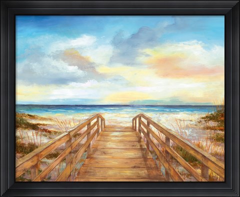 Framed Walk to the Beach Print