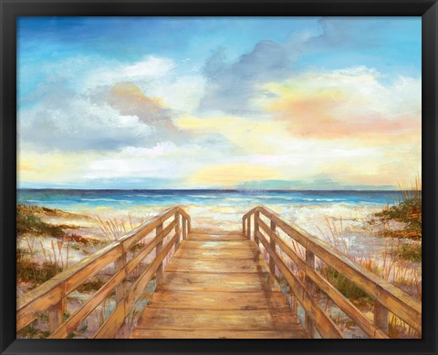 Framed Walk to the Beach Print