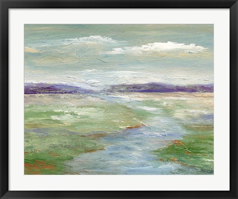 Framed Meadow Stream I Print