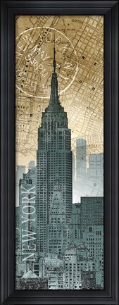 Framed New York Map Print