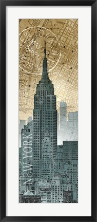 Framed New York Map Print