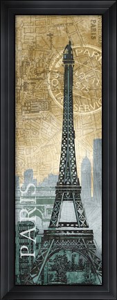 Framed Paris Map Print