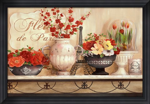 Framed Fleurs de Paris Print