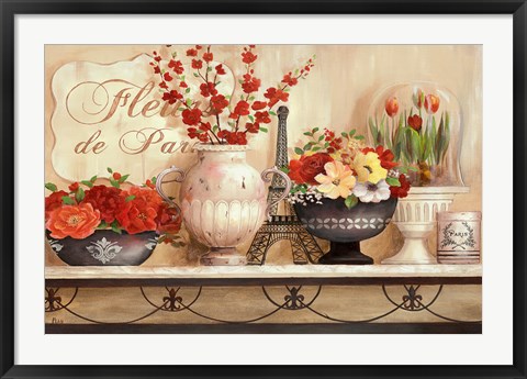 Framed Fleurs de Paris Print