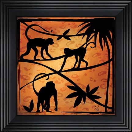 Framed Safari Silhouette II Print