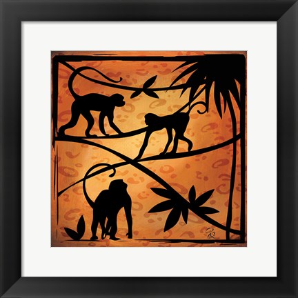 Framed Safari Silhouette II Print